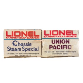 Two Lionel Berkshire Steam Engines and Tenders