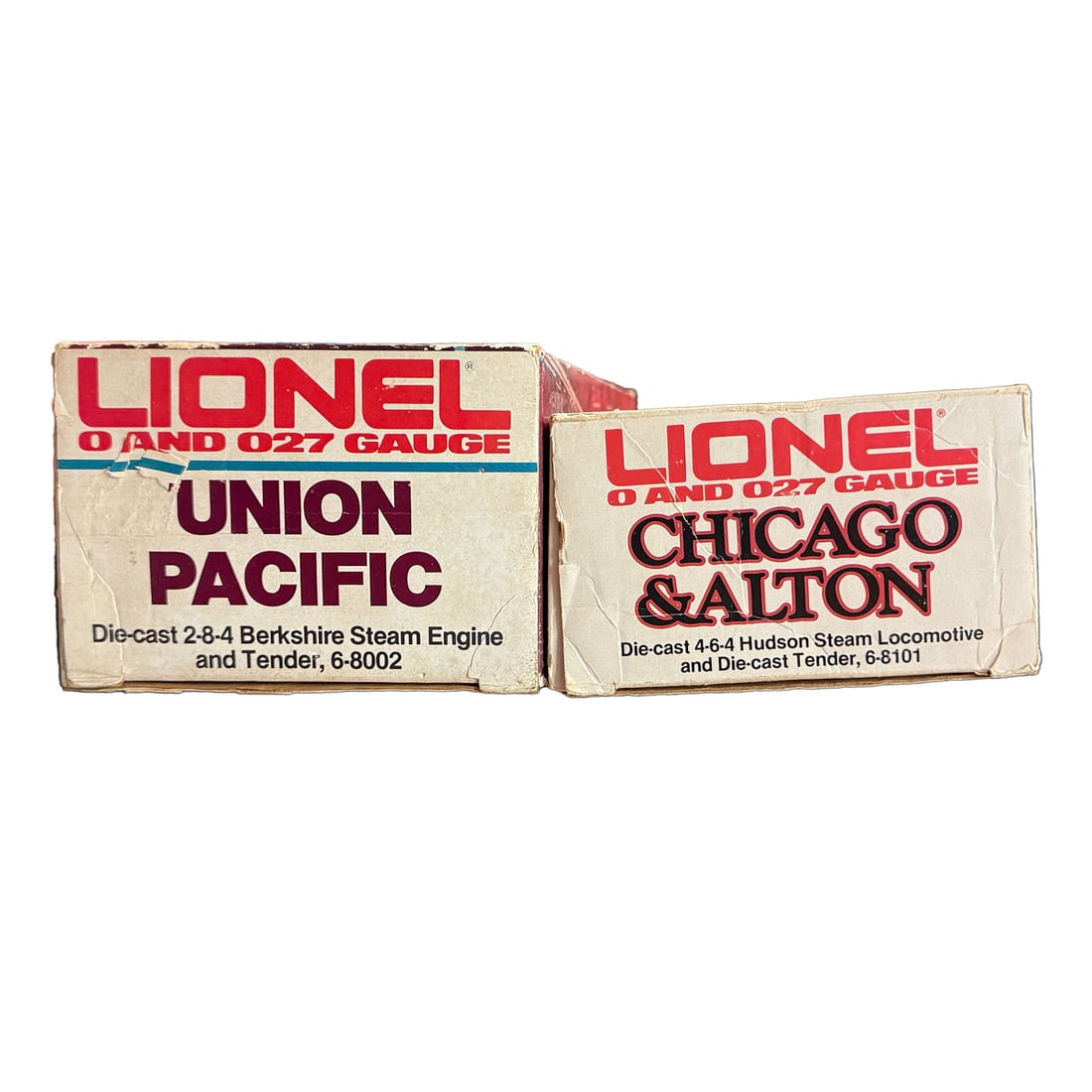 Lionel Berkshire and Hudson Steam Engines and Tenders: Lionel Berkshire and Hudson Steam Engines and Tenders. Condition: Boxes with significant wear.