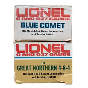 Two Lionel Die Cast Steam Locomotives and Tenders