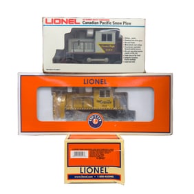 Three Lionel Snow and Rotary Plows
