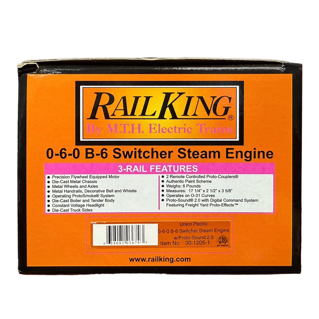 MTH Rail King 0-6-0 Switcher Union Pacific Steam Engine (1 of 1)