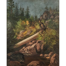 William F. Jackson, Forest Landscape, oil on canvas