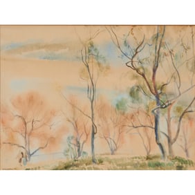 Edouard Vysekal, Landscape, watercolor