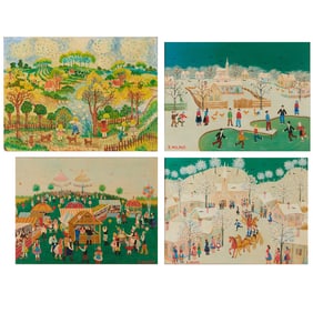 Four American Folk Art Paintings