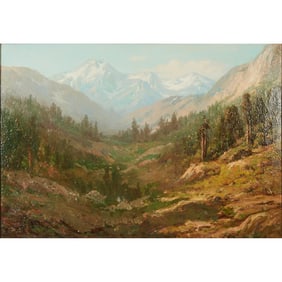 William F. Jackson, Wyoming Landscape, oil on canvas