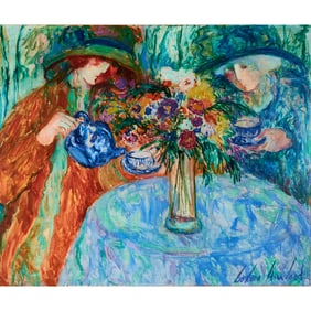 Barbara Wood, Tea Time, oil on canvas