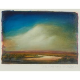 David Bierk, British Colombia Foothills, oil on paper