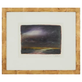 David Bierk, Alberta Storm, oil on paper