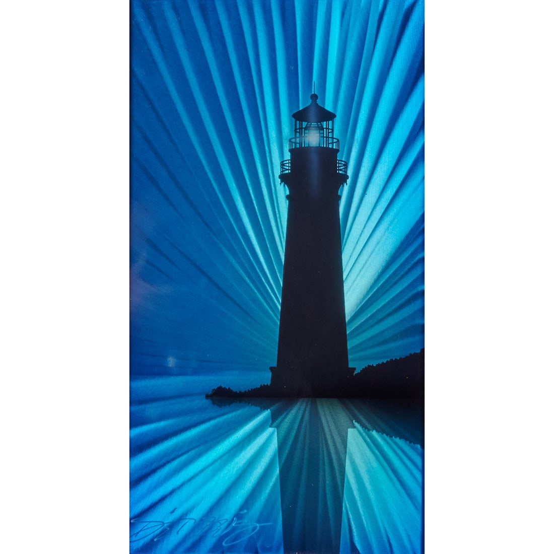 Chris Derubeis, Lighthouse, mixed media on metal (1 of 3)