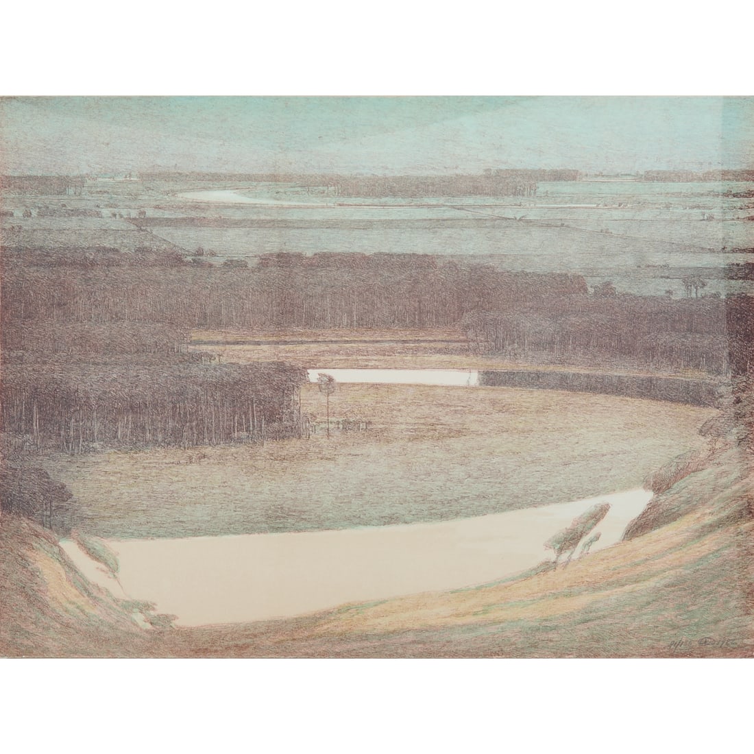 Russell Chatham, Paradise Valley at Evening, lithograph (1 of 4)