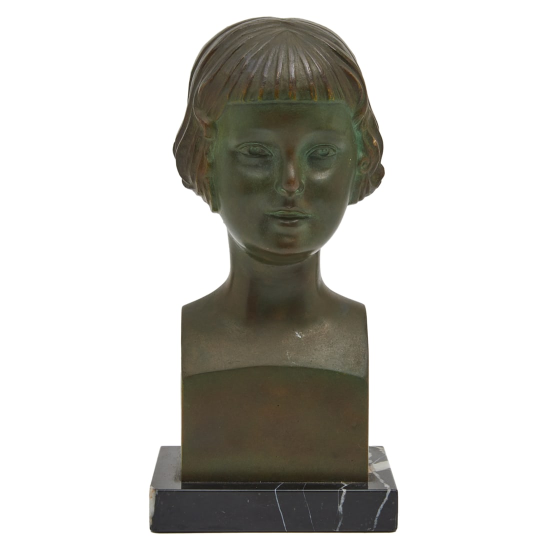 After Dimitri Chiparus, Bust of Young Girl, bronze (1 of 5)
