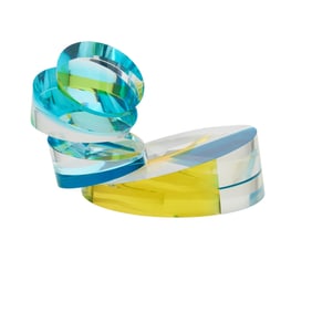 John Healey, Circles, glass sculpture