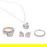 Diamond, 14k White Gold Jewelry Suite.