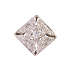 Diamond, 14k White Gold Ring.