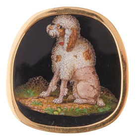 Attr. to Filippo Palizzi "Le Caniche Fuffy" Micromosaic