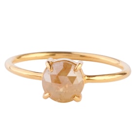 Diamond, 18k Yellow Gold Ring.