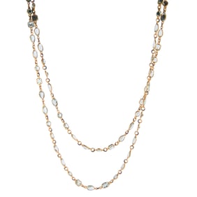 Blue Topaz, Vermeil Necklace.