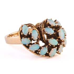 Opal, 14k Yellow Gold Ring.
