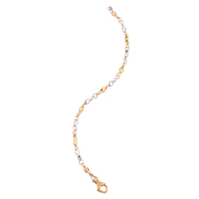 18k Yellow and White Gold Bracelet.