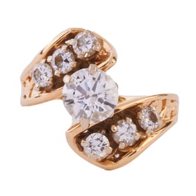 Diamond, 14k Yellow Gold Ring.