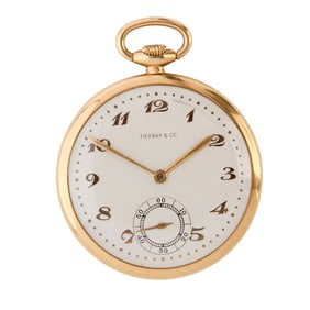 Tiffany & Co. 14k Yellow Gold Pocket Watch.