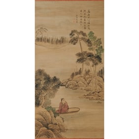 After Shen Zhou (1427-1509), Scholar on a Boat