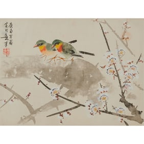 Attributed to Huang Huanwu (1906-1985), Birds