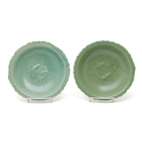 Two Chinese Celadon Plates