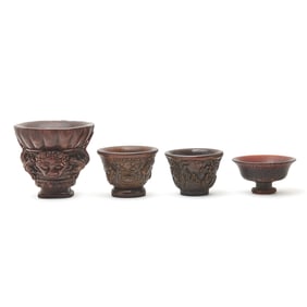 Four Chinese Carved Vessels