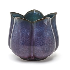 Chinese 'Jun' Lotus Form Censer