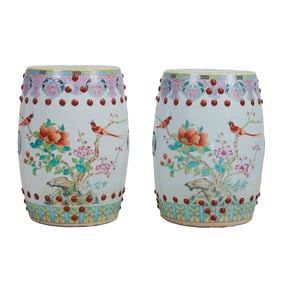 Pair of Chinese Garden Stools.