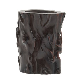 Chinese Zitan Tree Form Brushpot
