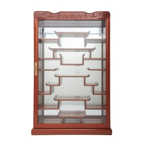 Chinese Hongmu Snuff Bottle Cabinet
