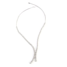 Diamond, Rhodium-Plated,  14k White Gold Necklace