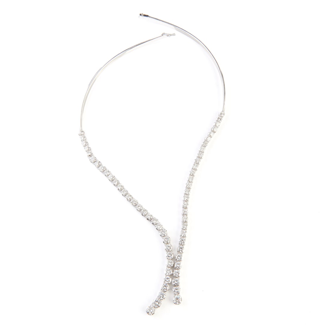 Diamond, Rhodium-Plated, 14k White Gold Necklace