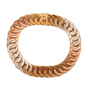 Bulgari 18k Tricolor Gold Bracelet