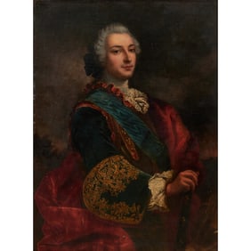 Attr. to Louis Tocque, Portrait, Duke of Orleans, oil