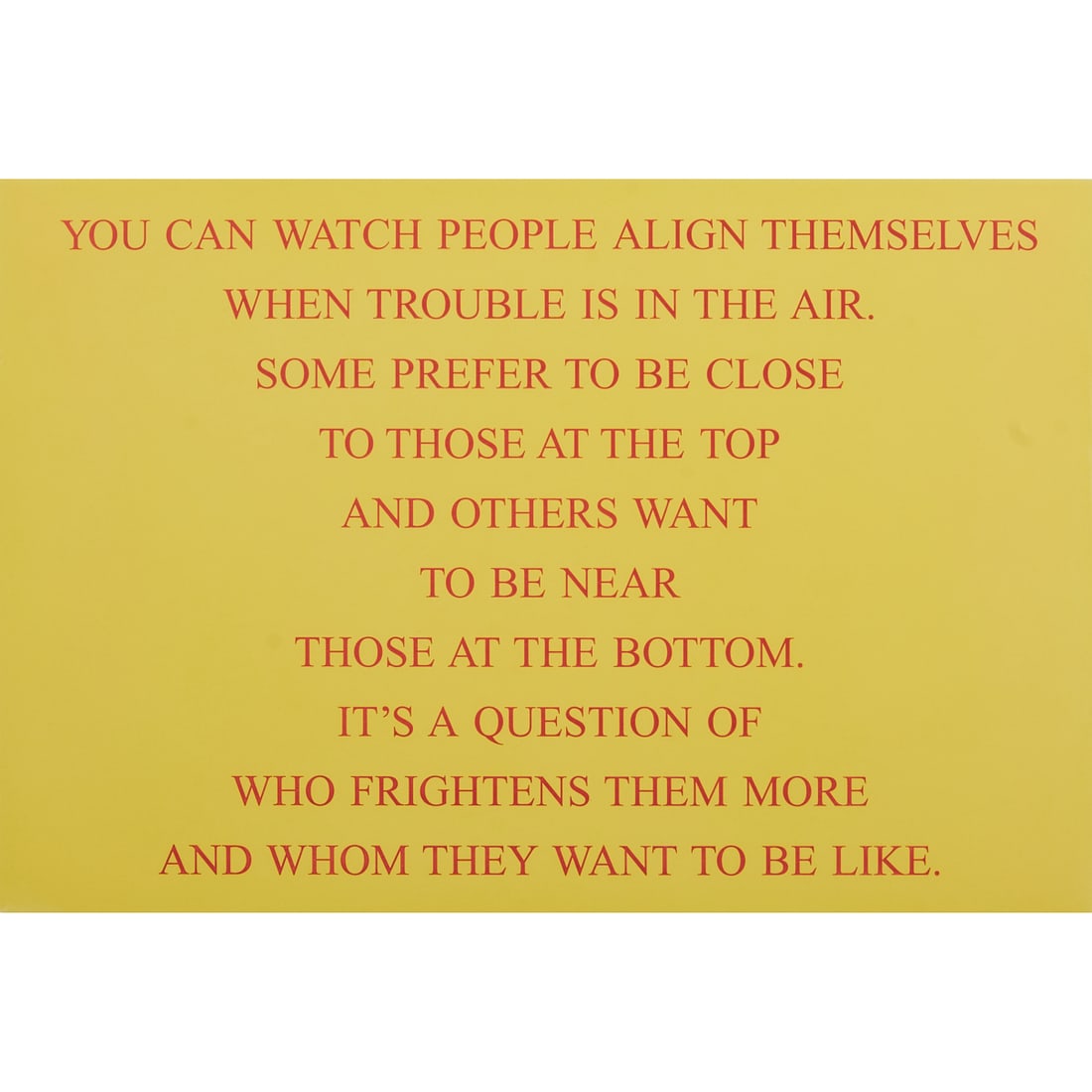 Jenny Holzer, Selection for Living, work on paper (1 of 5)