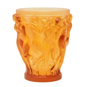 Lalique Amber Bacchantes "Edition Anniversaire" Numbered Edition Vase