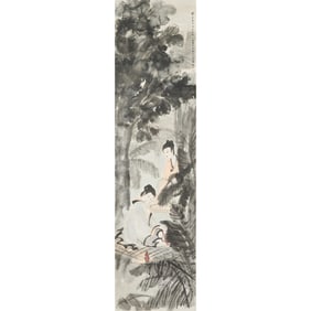 Attributed to Fu Baoshi (1904-1965), Beauties
