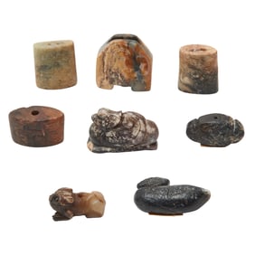 Assorted Chinese Jade and Hardstone Toggles