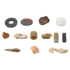 Assorted Chinese Jade and Hardstone Carvings