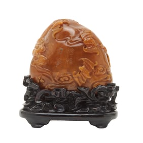 Attributed to Wu Changshuo (1844-1927), Chinese Soapstone Seal on Stand
