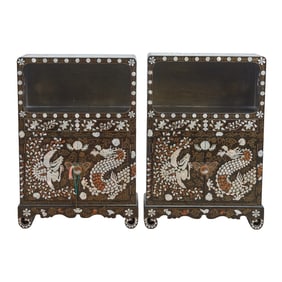 Pair of Korean Mother of Pearl Inlaid Cabinets