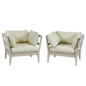 Two McKinnon Harris Outdoor Club Chairs.