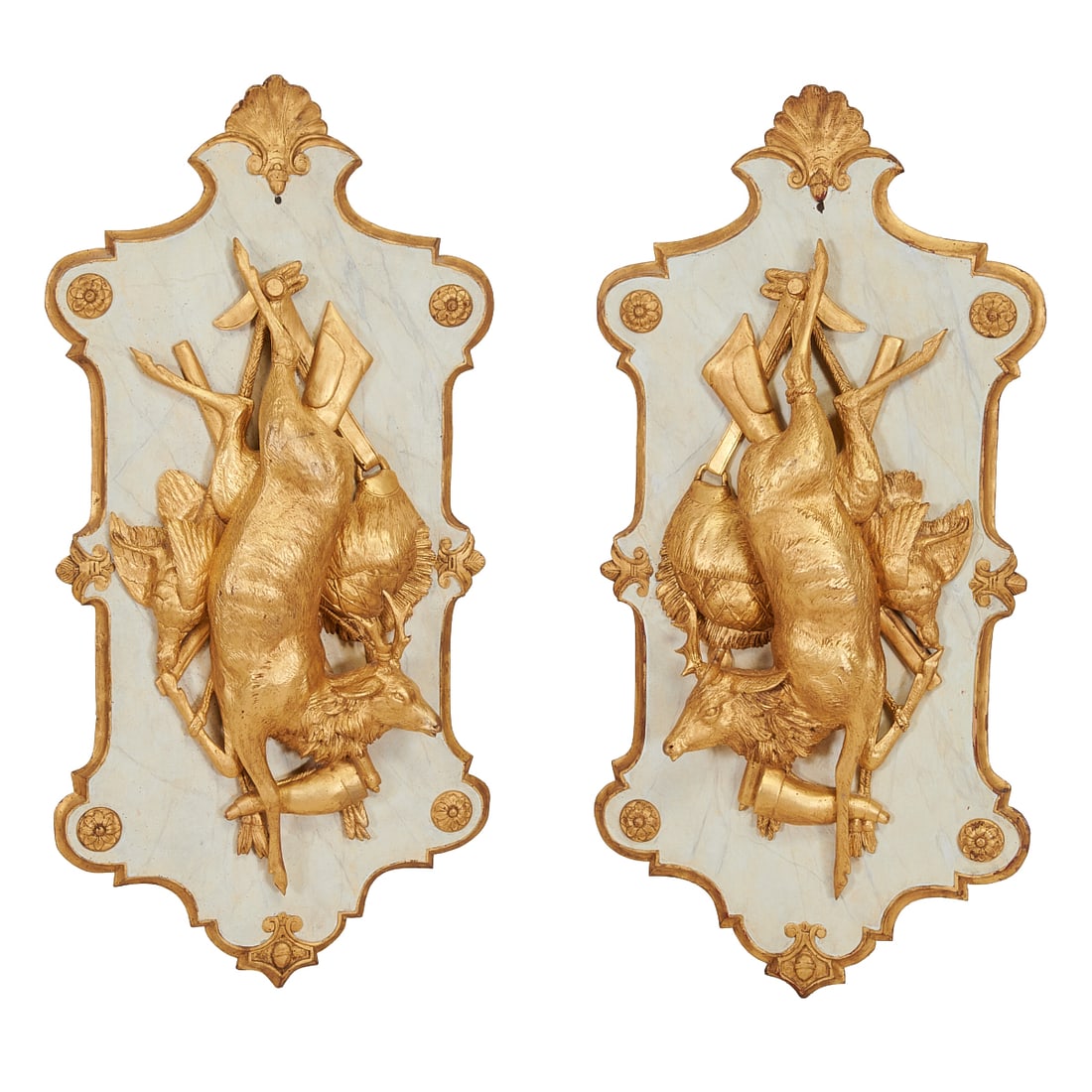 Pair of Giltwood Game Plaques (1 of 4)