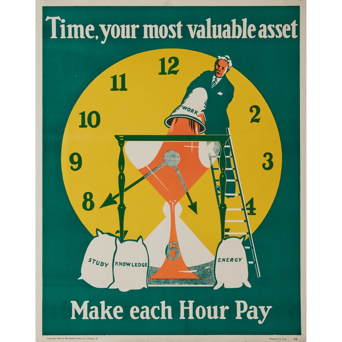 1935 Sheldon-Claire Work Incentive Poster #18 (1 of 4)