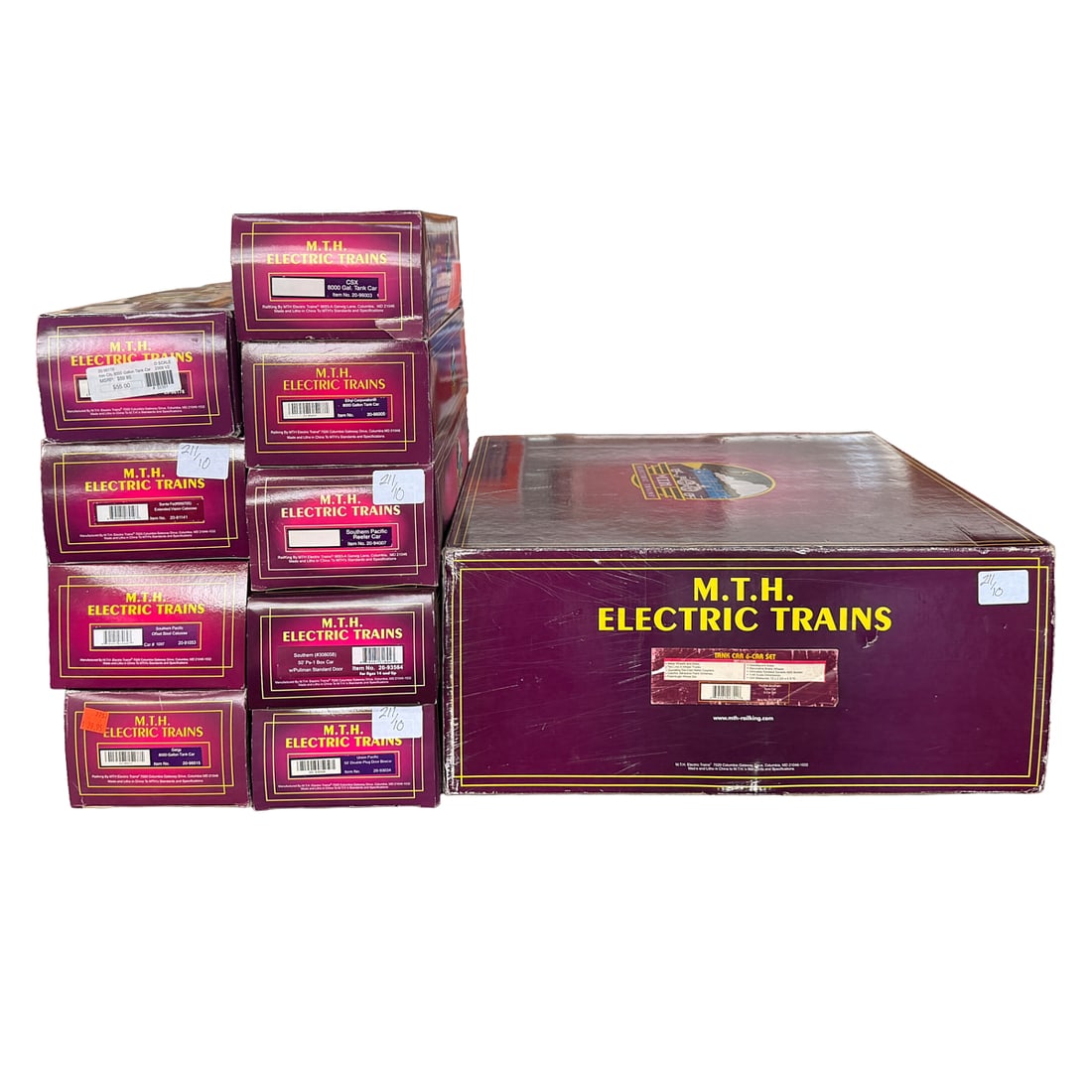 Fifteen Assorted MTH Tank Cars. (1 of 1)