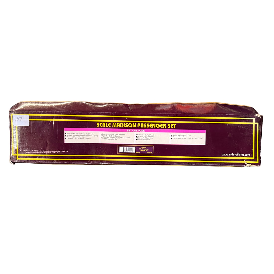 MTH Southern 5-Car 70' Madison Passenger Set. (1 of 1)