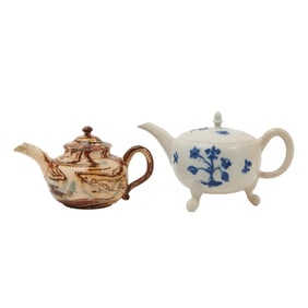 Two Eighteenth Century Staffordshire Pottery Teapots